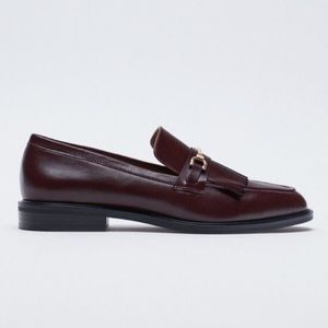 ZARA Loafers Moccasins Maroon  size 9- ZAPATOS MOCASINES TALLA 9